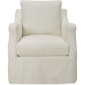 Slipcovered Swivel Chair