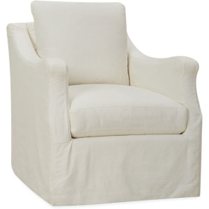 Slipcovered Swivel Chair