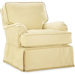 Slipcovered Swivel Chair