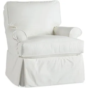 Slipcovered Swivel Chair