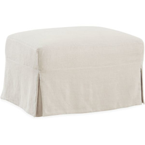 Slipcovered Ottoman