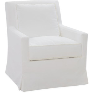 Slipcovered Swivel Chair