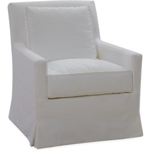 Slipcovered Swivel Glider