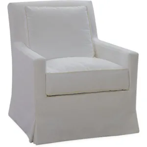 Slipcovered Swivel Chair