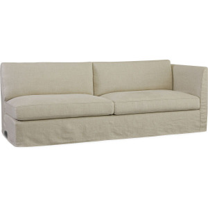 Slipcovered One Arm Sofa