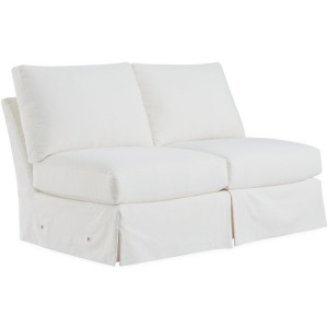 Slipcovered Armless Loveseat