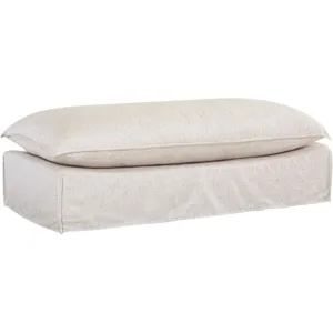 Slipcovered Bench Ottoman