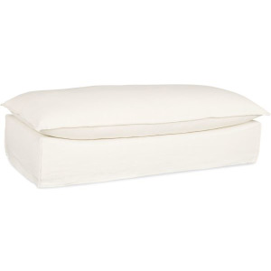 Slipcovered Bench Ottoman