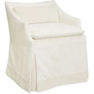Slipcovered Low Back Campaign Chair