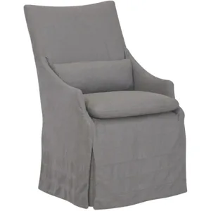 Slipcovered High Back Campaign Chair