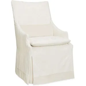 Slipcovered High Back Campaign Chair