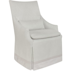 Slipcovered High Back Campaign Chair