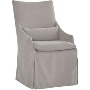 Slipcovered High Back Campaign Chair