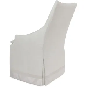 Slipcovered High Back Campaign Chair