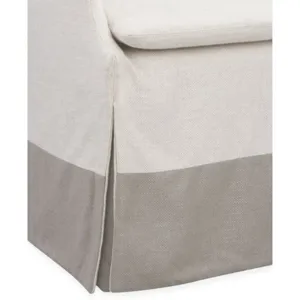 Slipcovered High Back Campaign Chair