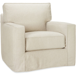 Slipcovered Swivel Chair