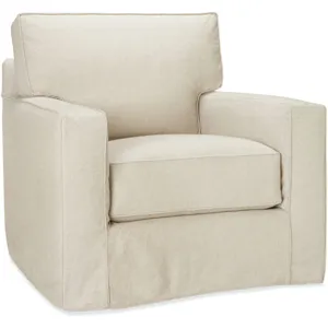 Slipcovered Swivel Chair
