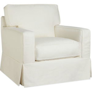 Slipcovered Swivel Chair
