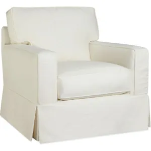 Slipcovered Swivel Chair