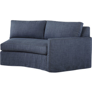 Slipcovered One Arm Curved Loveseat