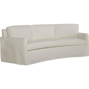 Slipcovered Curved Sofa