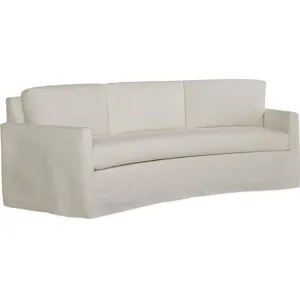 Slipcovered Curved Sofa