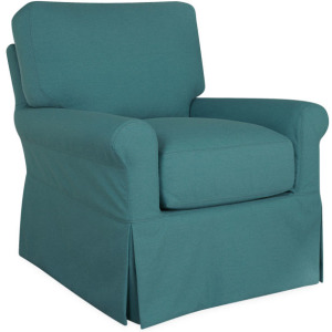 Slipcovered Swivel Chair