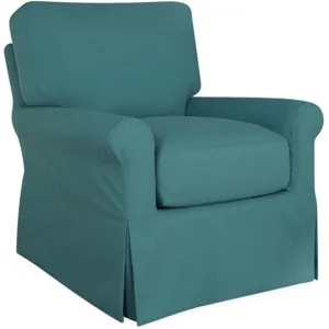 Slipcovered Swivel Chair
