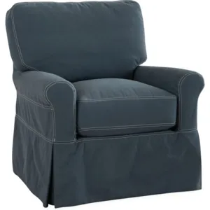 Slipcovered Swivel Chair