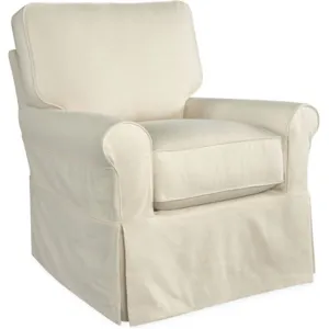 Slipcovered Swivel Chair
