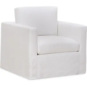 Slipcovered Swivel Chair