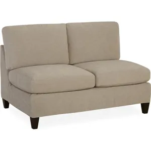 Slipcovered Armless Loveseat