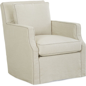 Slipcovered Swivel Glide Chair