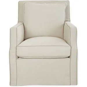 Slipcovered Swivel Glide Chair