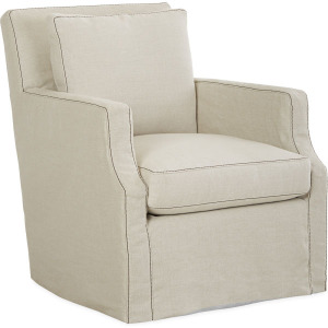 Slipcovered Swivel Chair