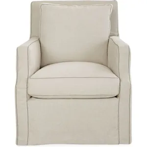 Slipcovered Swivel Chair