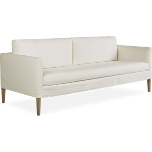 Leather Slipcovered Sofa