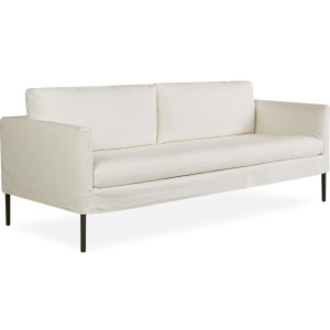 Leather Slipcovered Sofa