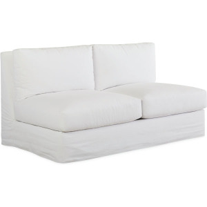 Slipcovered Armless Loveseat