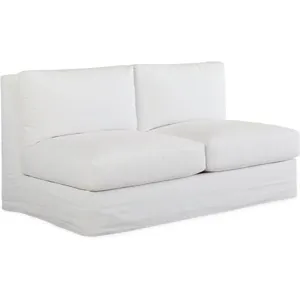 Slipcovered Armless Loveseat