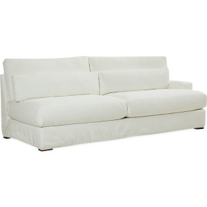 Slipcovered One Arm Sofa