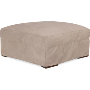 Slipcovered Cocktail Ottoman