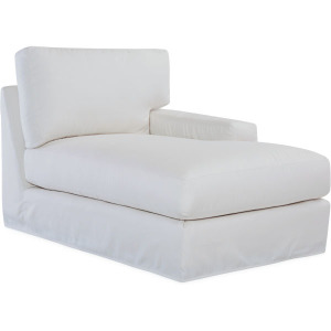 Slipcovered One Arm Chaise