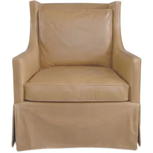 Leather Swivel Glider