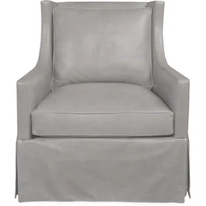 Leather Swivel Glider