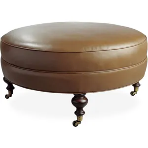 Leather Cocktail Ottoman