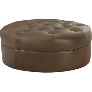 Leather Cocktail Ottoman