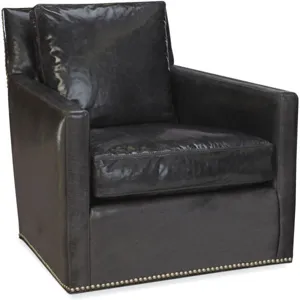 Leather Swivel Glider