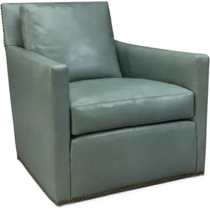Leather Swivel Glider