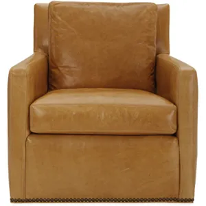 Leather Swivel Glider
